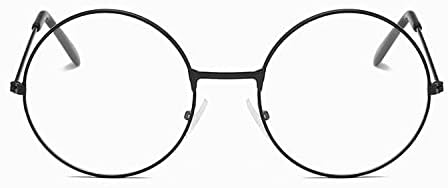 Classic Round Glasses Retro Circle Eyeglasses Clear Lens Metal Frame Accessories Non-Prescription For Men Women