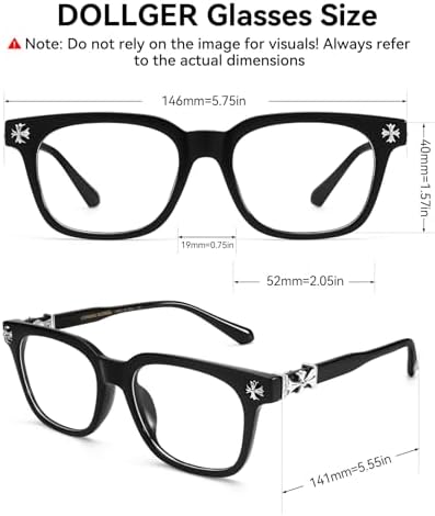 Classic Thick Glasses For Men Women Square Frame Clear Lens Glasses Non Prescription Eyeglasses