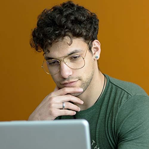 Clear Aviator Glasses Lens Premium Classic Metal Frame Eyeglasses