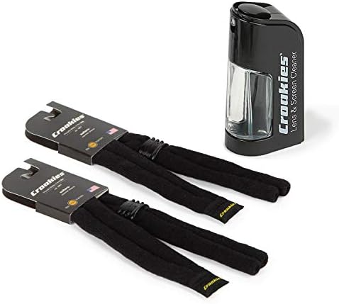 Croakies Cotton Suiters Eyewer Retainer Black Two Pack Bundle