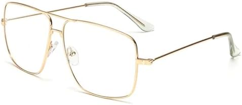 Dollger Classic Glasses Clear Lens Non Prescription Metal Frame Eyewear Men Women