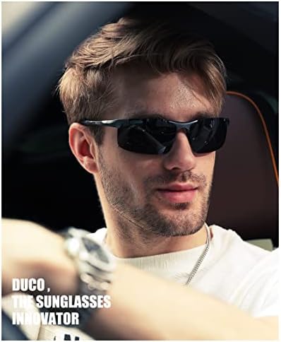 DUCO Mens Sports Polarized Sunglasses UV Protection Sunglasses For Men 8177s