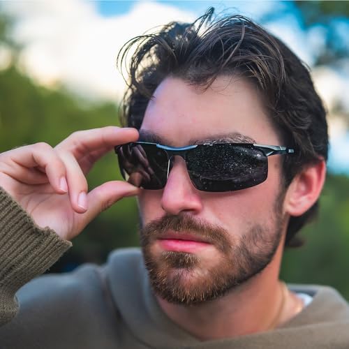 DUCO Mens Sports Polarized Sunglasses UV Protection Sunglasses For Men 8177s