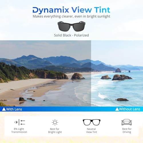 Dynamix Polarized Replacement Lenses For Oakley Gascan Easy To Install Fit Perfectly Solid Black