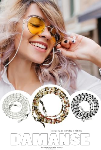 Eyeglass Chain 8 Pcs Beaded Eye Glasses Strap Holders Around Neck For Women