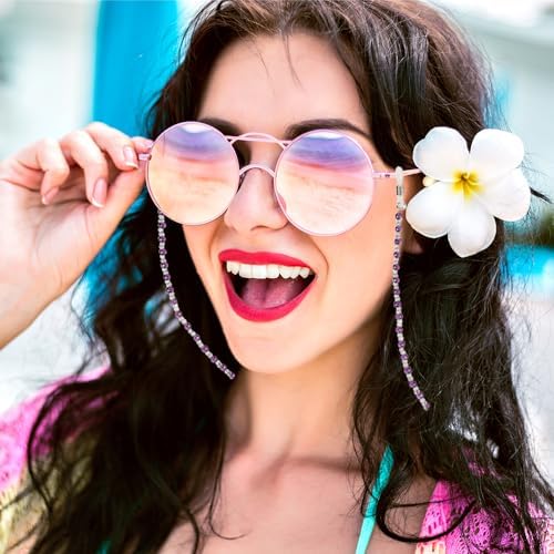 Eyeglass Chain 8 Pcs Beaded Eye Glasses Strap Holders Around Neck For Women