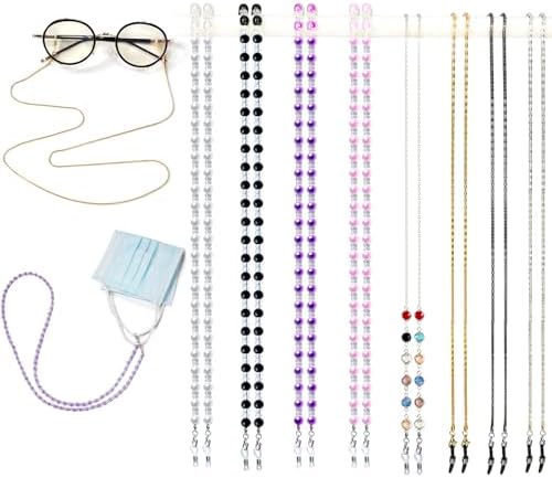 Eyeglass Chain 8 Pcs Beaded Eye Glasses Strap Holders around Neck For Women