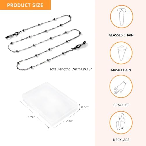 Eyeglass Chain For Women Stylish Stainless Steel Glasses Strap For Men Women Eye Glasses Holders Around Neck