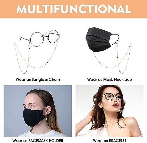 Eyeglass Chains Women Beaded Cute Glass Cord Frames Lanyard String Necklace Stylish Sunglasses Strap Prevent Loss