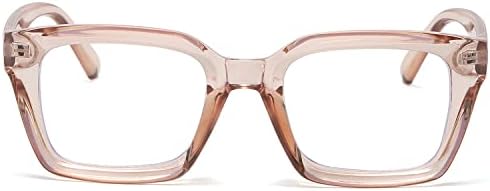 EYLRIM Classic Thick Square Frame Clear Lens Glasses For Women Men Non Prescription Eyeglasses