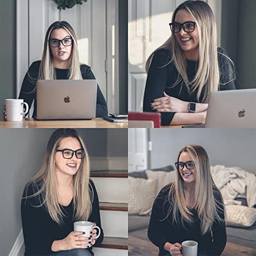 EYLRIM Square Frame Clear Lens Glasses Non Prescription Eyeglasses