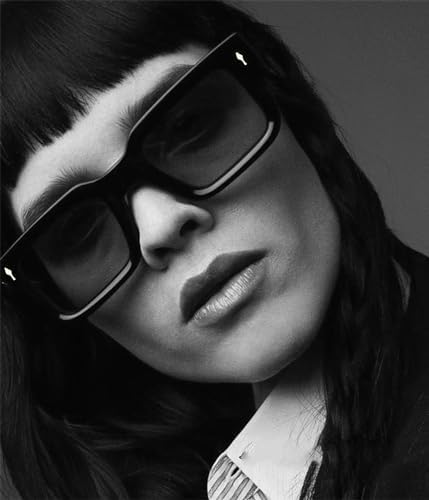 EYLRIM Square Thick Frame Glasses For Women Men Chunky Rectangle Blue Light Glasses Non Prescription Eyeglasses