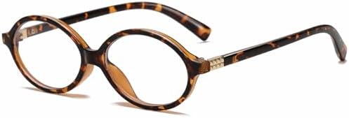 Fashion Oval Glasses for Women Men Retro Round Tortoise Frame Blue Light Glasses Nerd Eyeglasses
