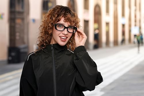 FEISEDY Retro Oval Blue Light Blocking Glasses For Women Nerd Fake Glasses Y2k Small Eyewear Frame B0229