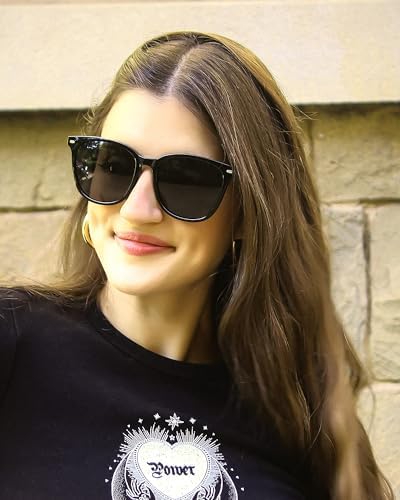 FIMILU 2 Packs Sunglasses For Women Polarized UV400 Protection Lens Big Frame Fashion Glasses Trendy Stylish Shade