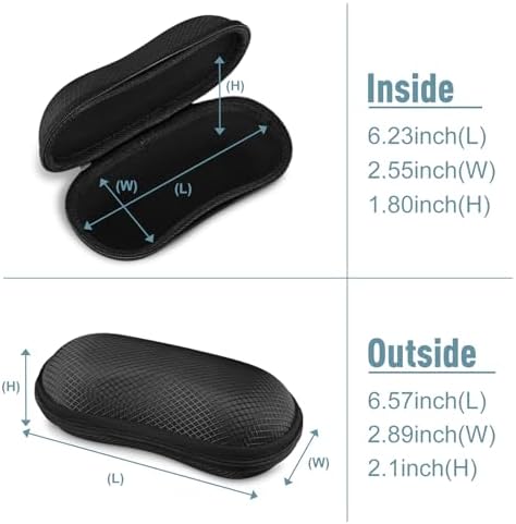 Fintie Sunglasses Case Hard EVA Shell Shockproof Sport Glasses Case With Metal Carabiner Travel Zipper Eyeglasses Holder