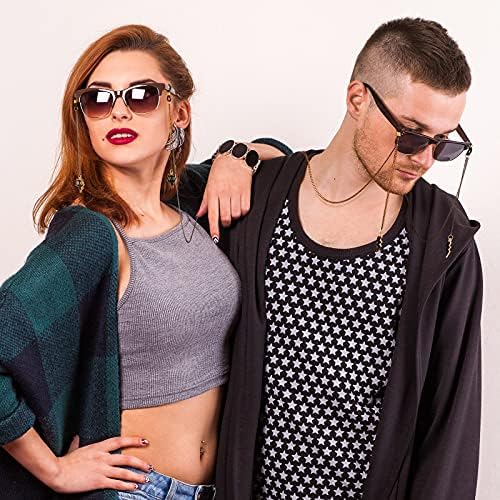 Flutesan 6 Pieces Glasses Chain Goth For Women Men Bulk Eyeglass Sunglasses Holder Chains Gothic Glasses Strap Anti Lost Eyeglass Leash