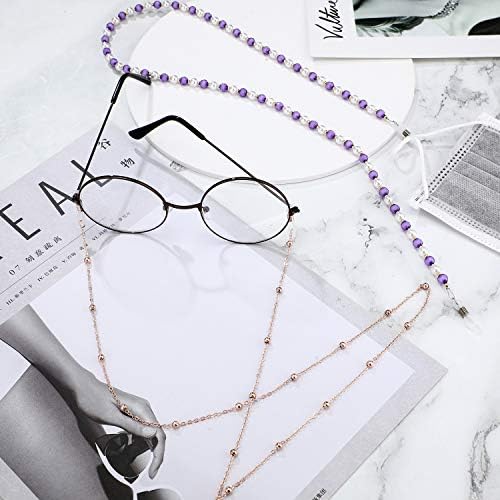 Frienda 8 Pcs Eyeglass Chains Beaded Glasses Chain For Women Stylish Elegant Sunglasses Strap Holder Around Neck
