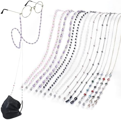 Frienda 8 Pcs Eyeglass Chains Beaded Glasses Chain for Women Stylish Elegant Sunglasses Strap Holder Around Neck