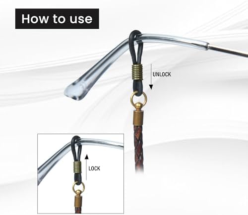 GENIQUE Genuine Leather Glasses Strap Eyeglass Chain Eye Glasses Holders Around Neck Sunglass Strap For Men