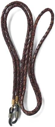 GENIQUE Genuine Leather Glasses Strap Eyeglass Chain Eye Glasses holders around Neck Sunglass Strap for Men