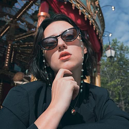 Glasses Chain For Women Eye Glasses Holders Around Neck Natural Crystal Eyeglasses Strap Sunglass Chains For Women