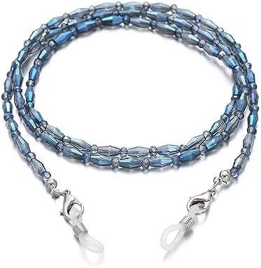 Glasses Chain for Women Eye Glasses Holders Around Neck Crystal Beaded Eyeglasses Strap Eyeglass Chain for Women
