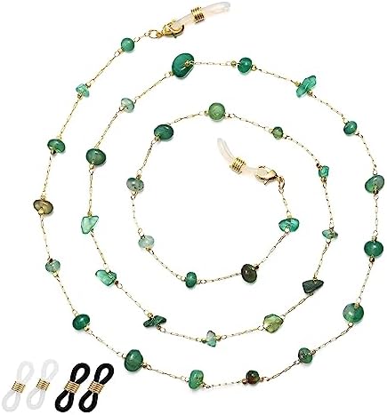 Glasses Chain for Women Eye Glasses Holders Around Neck Natural Crystal Eyeglasses Strap Sunglass Chains for Women
