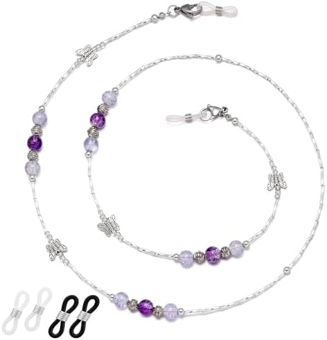 Glasses Chain for Women Eyeglass Chain Eye Glasses Holders Around Neck Beaded Eyeglass Chains for Women