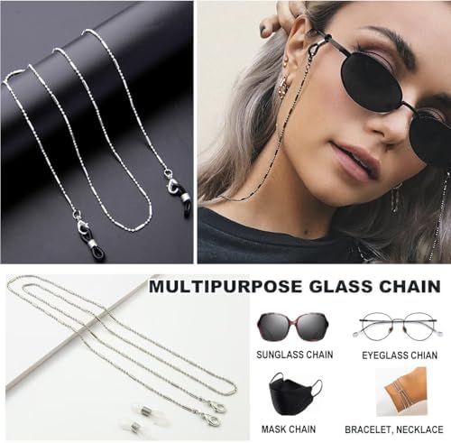 Glasses Chain For Women Eyeglasses Strap Eye Glasses Holders Around Neck Beaded Eyeglass Chains For Women