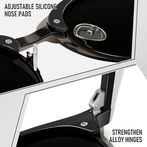 GQUEEN Classic Horn Rimmed Semi Rimless Polarized Sunglasses For Men Women GQO6