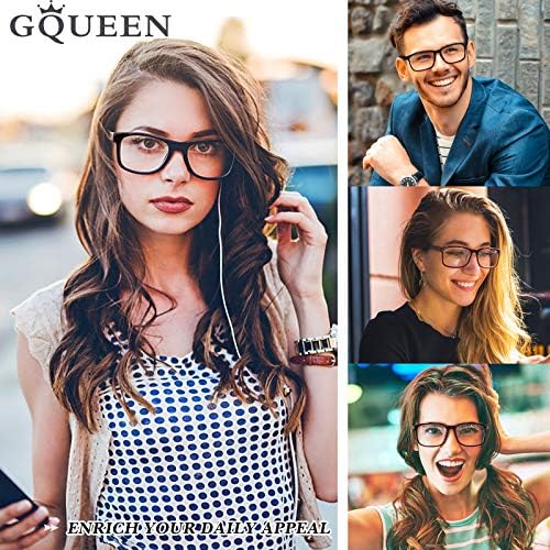 GQUEEN Fake Clear Glasses Non Prescription Glasses Eyeglasses Rectangular Frame 201512