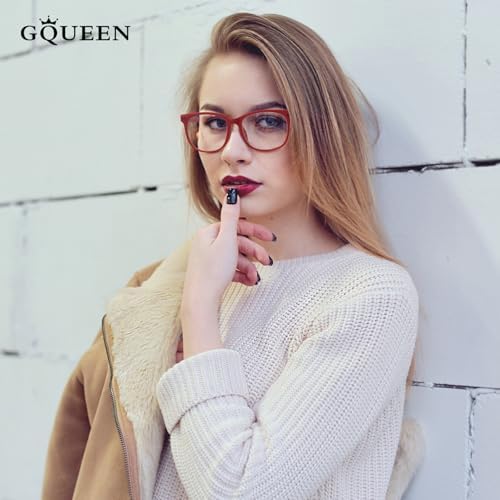 GQUEEN Fake Non Prescription Glasses Clear Lens For Women Men Oversized Frame UV400 Protection 201581