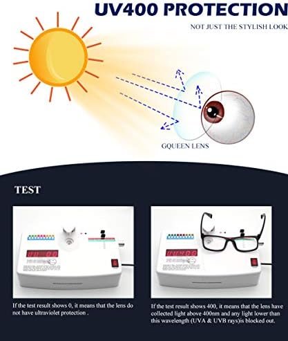 GQUEEN Fake Non Prescription Glasses Clear Lens For Women Men Oversized Frame UV400 Protection 201581