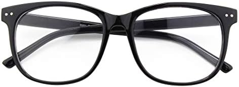 GQUEEN Fake Non Prescription Glasses Clear Lens for Women Men Oversized Frame UV400 Protection 201581