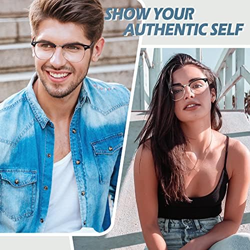 Happy Store CN56 Vintage Inspired Classic Horn Rimmed Nerd UV400 Clear Lens Glasses