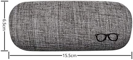 HSYMQ 3Pack Hard Shell Eyeglasses Case Protector Linen Fabrics Large Glasses Case Concise
