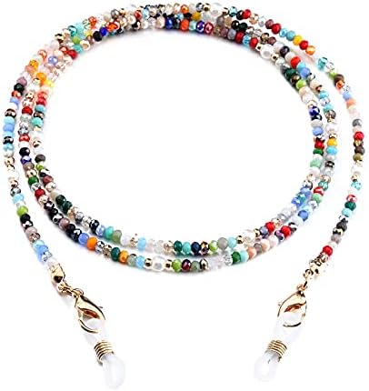 humlbird Mask Lanyard Eyeglasses Chain Healing Crystal Beaded Sunglasses Chains with Pearl for Women