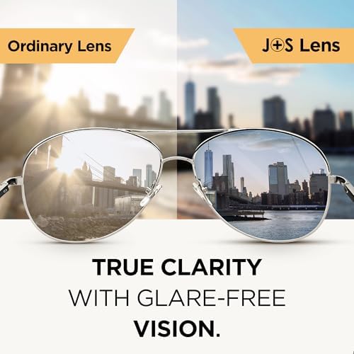 J+S Premium Military Style Classic Aviator Sunglasses Polarized 100% UV Protection For Men Women