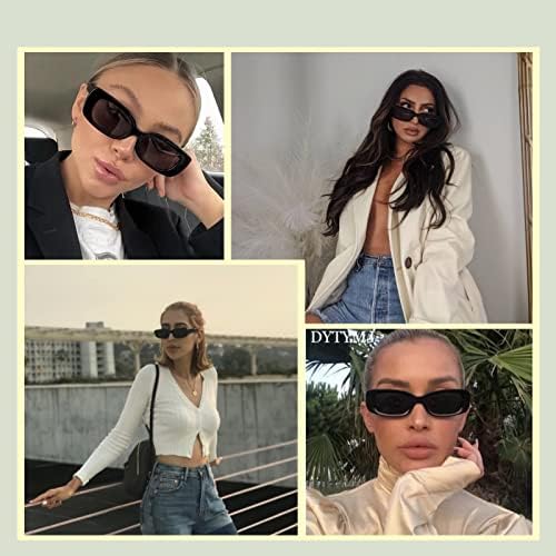 JASPIN Rectangle Sunglasses For Women Men Trendy Y2k Retro 90s Sun Glasses UV400 Protection Cool Square Frame
