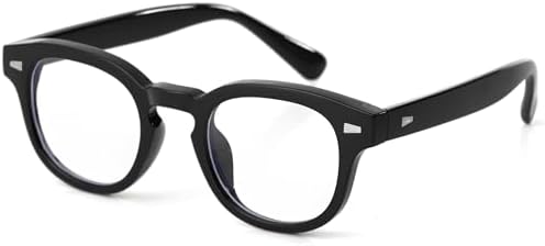 Johnny Depp Round Glasses for Women Men Vintage Circle Thick Frame Eyeglasses Non Prescription Glasses Clear lens Eyewear