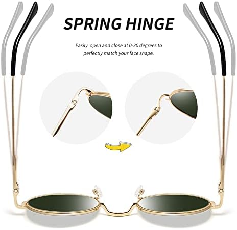 Joopin Hippie Round Sunglasses For Women Men Small Circle Sun Glasses Polarized UV400 Protection