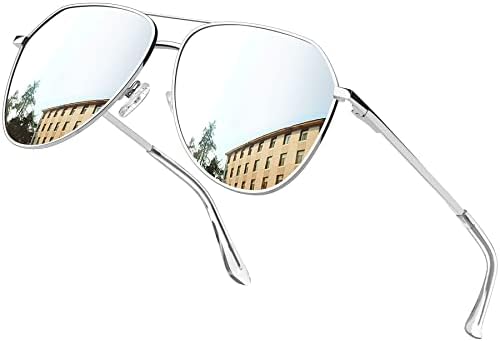 Joopin Polarized Metal Aviation Sunglasses Men Classic Military Sun Glasses Women Rectangle Shades UV400 Protection Costume