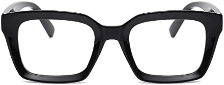 JOVAKIT Non Prescription Glasses For Women Men Fashion Square Frame Eyeglasses