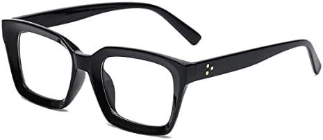 JOVAKIT Non Prescription Glasses for Women Men Fashion Square Frame Eyeglasses