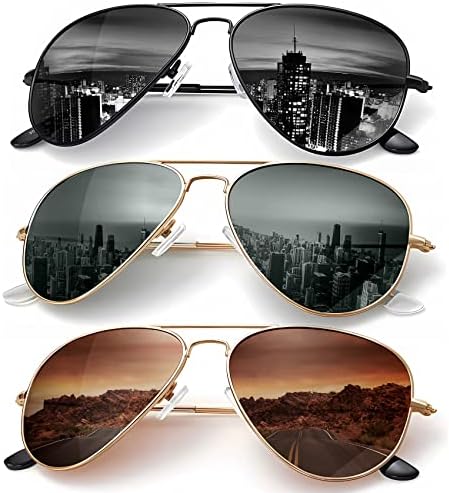KALIYADI Classic Aviator Sunglasses for Men Women Driving Sun glasses Polarized Lens UV Blocking