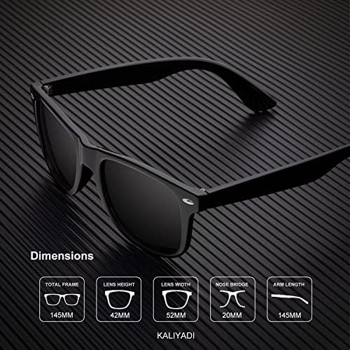 KALIYADI Polarized Sunglasses For Men And Women Semi-Rimless Frame Driving Sun Glasses UV Blocking