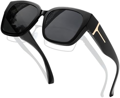 KANASTAL Oversized Over Glasses Sunglasses for Women Men Square Fit Over Polarized Sun Glasses UV400