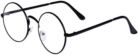 LOVEF Large Oversized Metal Frame Clear Lens Round Circle Vintage Eye Glasses 5.4 * 2inch