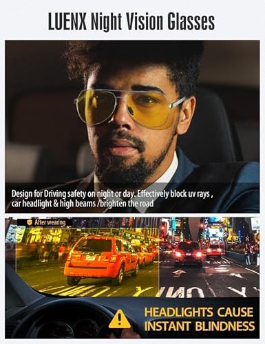 LUENX Aviator Sunglasses For Men Women Polarized New Shades Large Metal Frame - UV 400 Protection